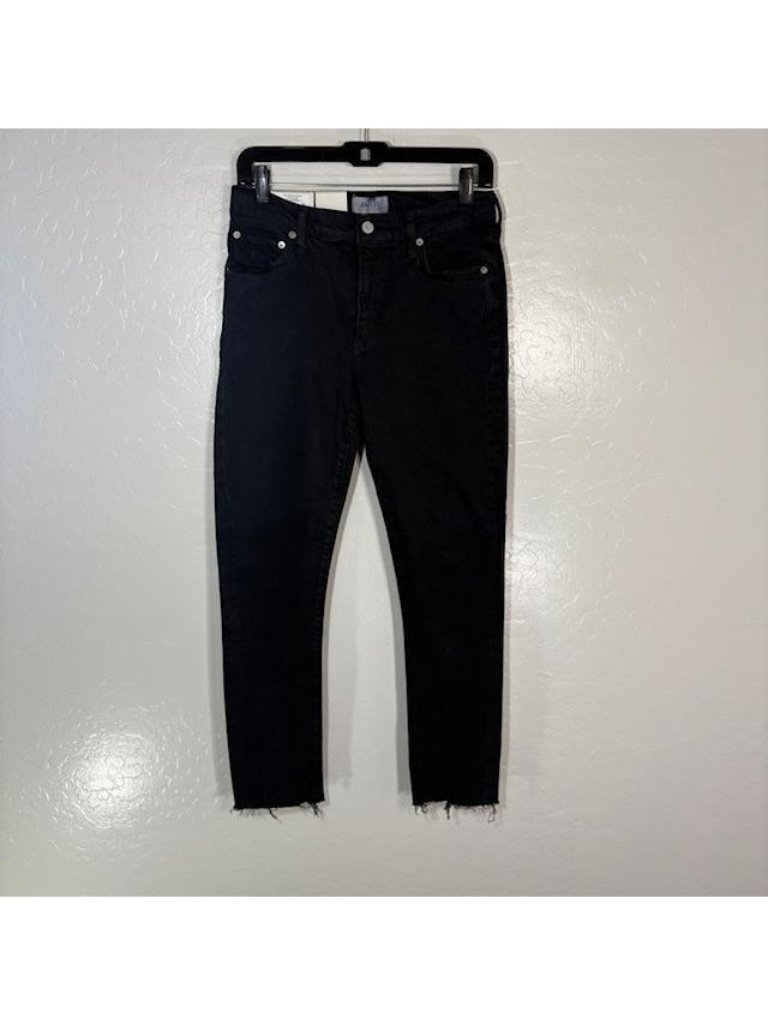Agolde Toni Jean Jeans Womens 28 Black Mid Rise Straight Organic Denim